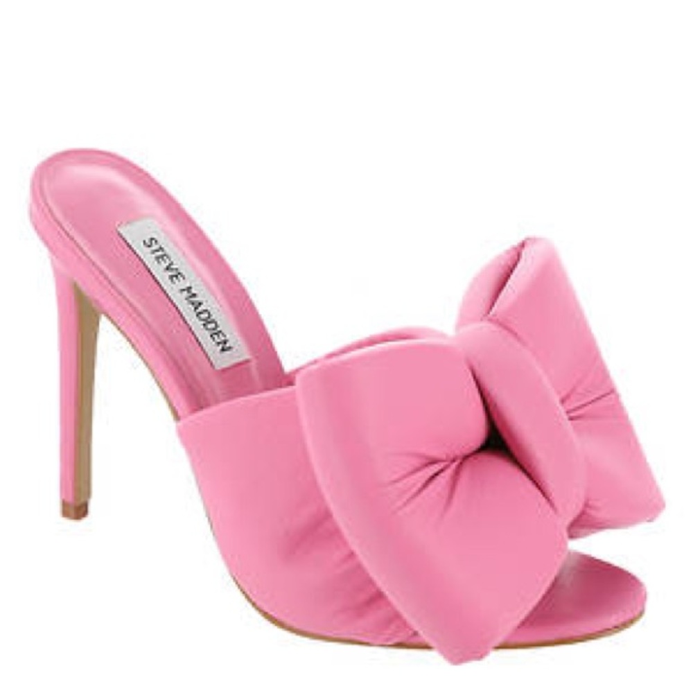 Steve Madden Pink Bow Heeled Sandals Shoes